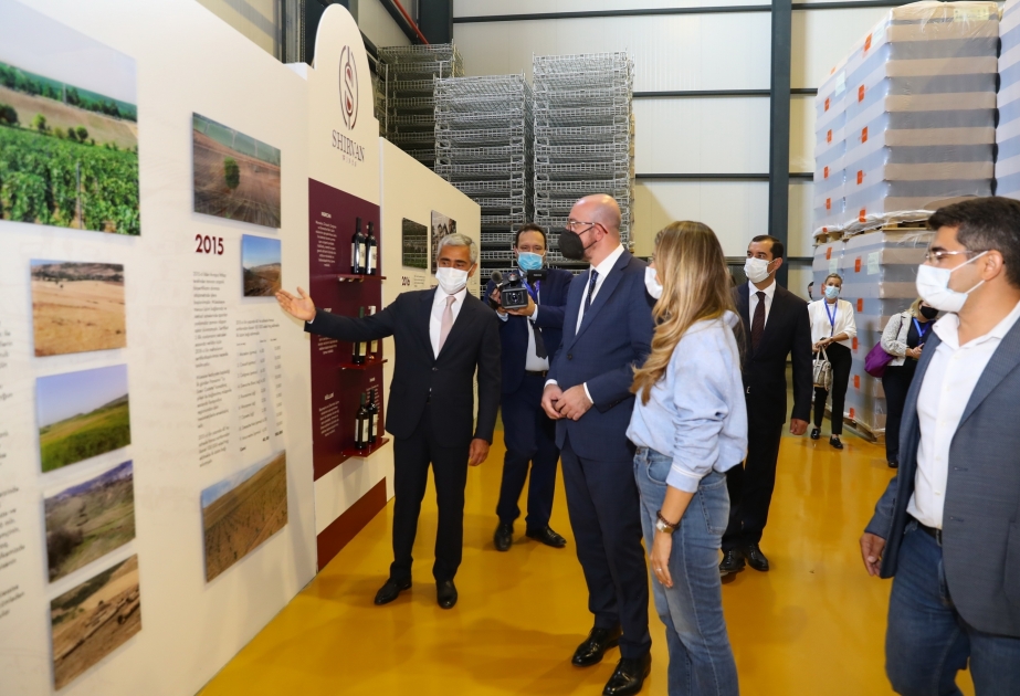 Президент Совета Европейского Союза Шарль Мишель принял участие в презентации ряда проектов в Шамахы
