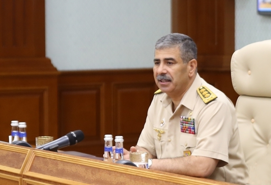 Azerbaijani defense minister holds official meeting