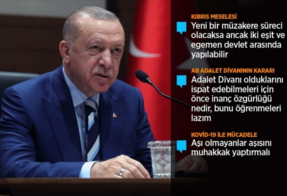 Prezident Rəcəb Tayyib Ərdoğan: Avropa İttifaqının Ədalət Məhkəməsi əvvəlcə inanc azadlığının nə olduğunu öyrənməlidir