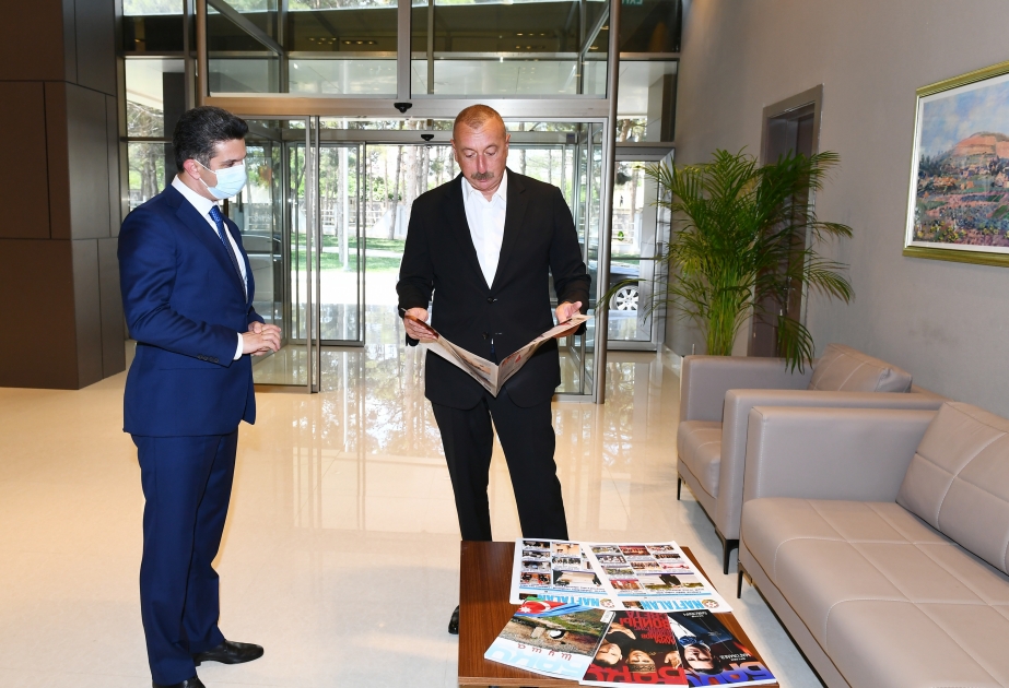Naftalan: Präsident Ilham Aliyev weiht zentrales Sanatorium ein VIDEO