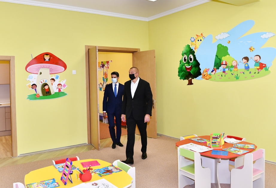 Neue Kindereinrichtung mit 200 Plätzen in Naftalan zur Nutzung übergeben VIDEO