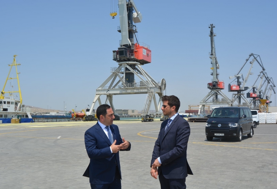 Embajador de Israel en Azerbaiyán visita el Puerto de Bakú