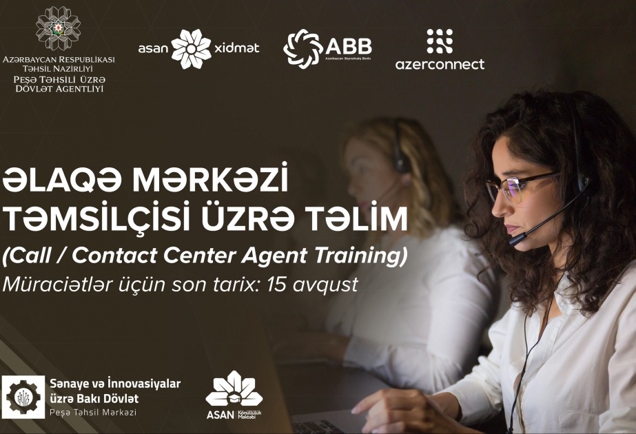 “Əlaqə mərkəzi təmsilçisi” istiqaməti üzrə təlimlər keçiriləcək