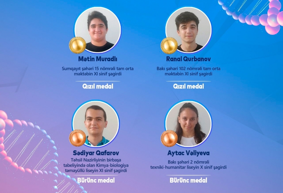 Azərbaycan məktəbliləri 32-ci Beynəlxalq Biologiya Olimpiadasında 4 medal qazanıb