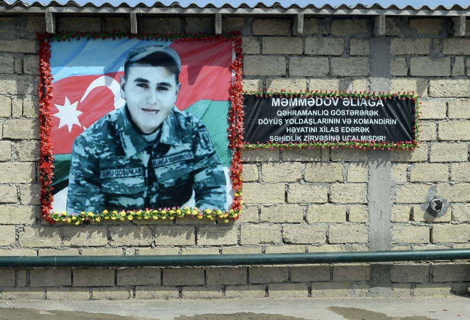 Maştağa qəsəbəsində Vətən müharibəsi şəhidi Əliağa Məmmədovun xatirəsi anılıb