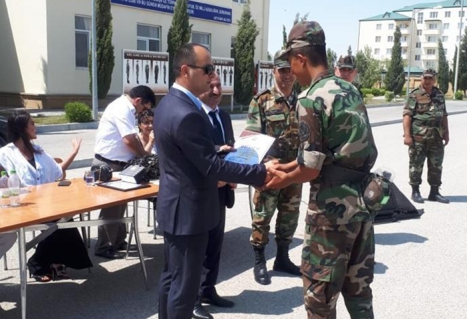 “N” saylı hərbi hissədə əsgərlərlə görüş keçirilib