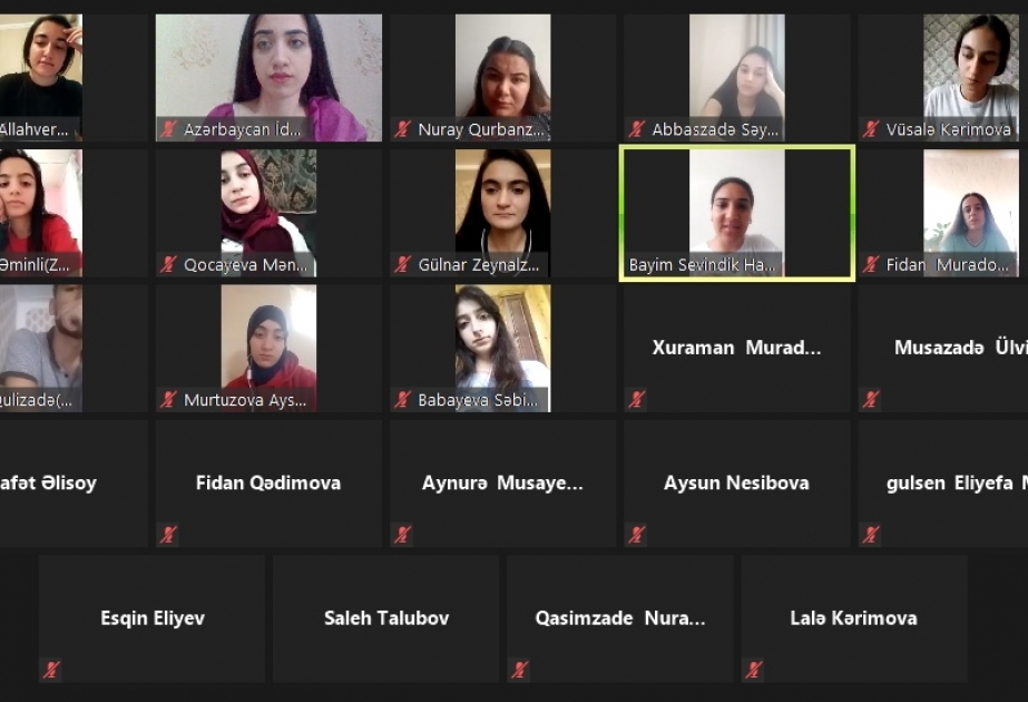 “Müasir gənclikdə psixologiya” mövzusunda onlayn seminar keçirilib
