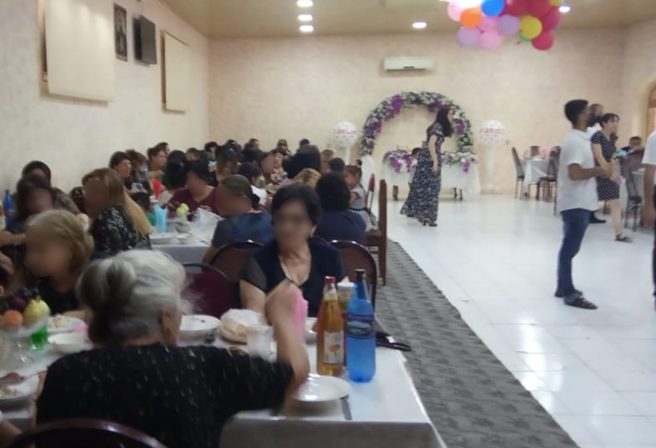 Yevlaxda təşkil olunan şənlik mərasimində pandemiya dövrünün tələbləri kobud şəkildə pozulub
