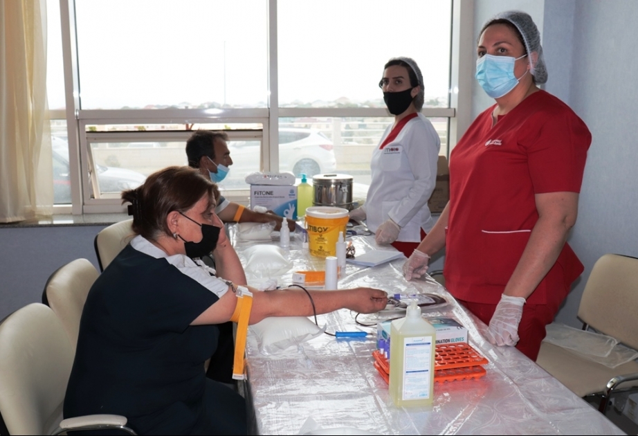 Naftalan şəhərində qanvermə aksiyası keçirilib