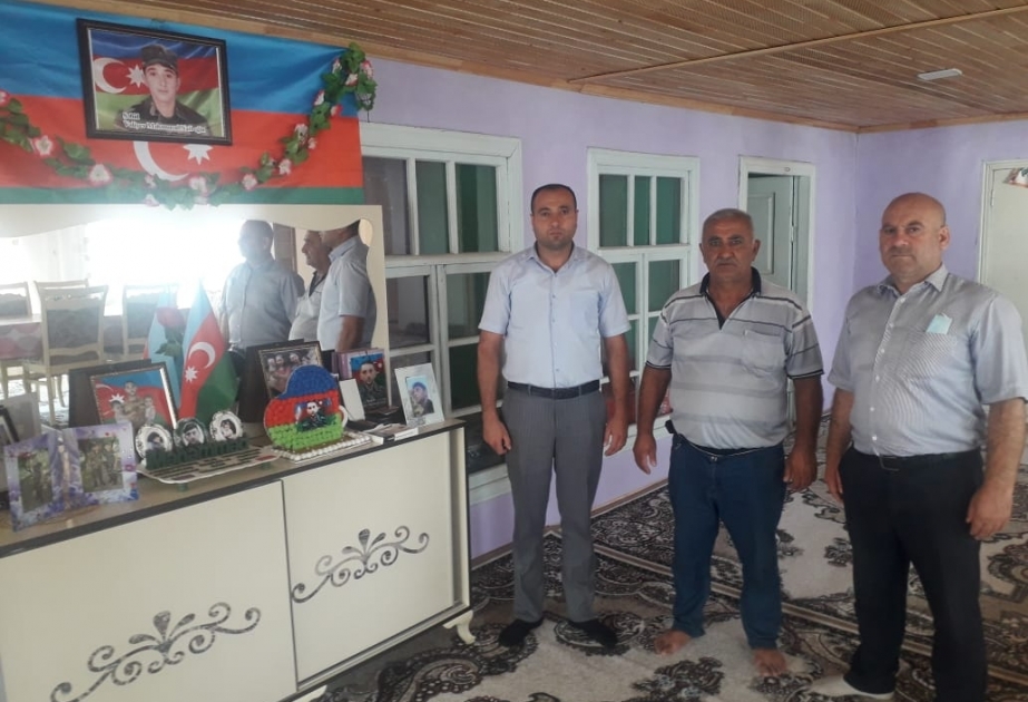 Masallı gəncləri şəhid Məhəmməd Vəliyevin ailə üzvləri ilə görüşüblər