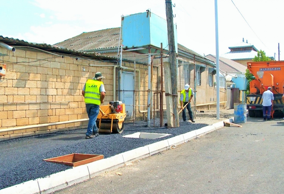 Şamaxının yol infrastrukturu müasir səviyyədə yenidən qurulur VİDEO