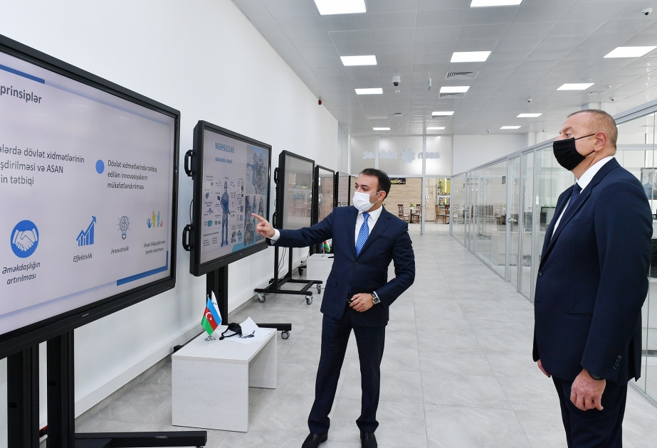 El presidente Ilham Aliyev asistió a la inauguración del centro n ° 6 “ASAN xidmət” de Bakú