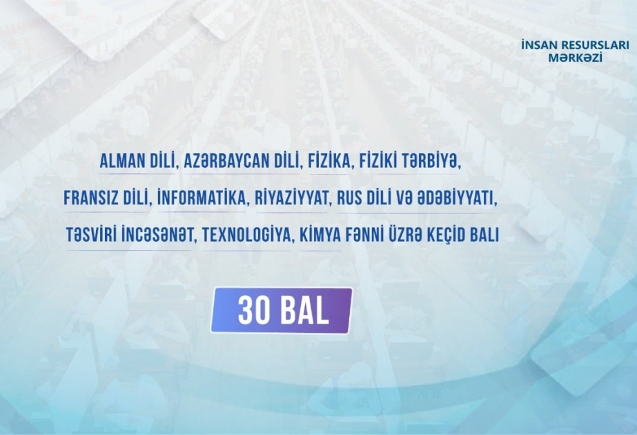 Müəllimlərin işə qəbulu müsabiqəsinin vakansiya seçimi mərhələsində keçid balı müəyyənləşib