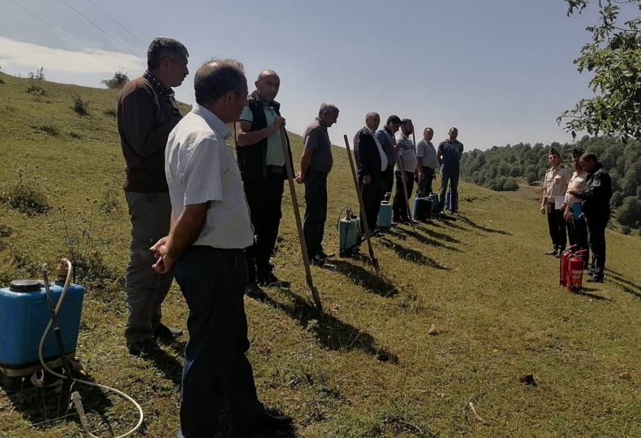 Şəmkir və Tovuz rayonlarında “Meşələrdə yanğın təhlükəsizliyi tədbirləri” mövzusunda tədbirlər keçirilib