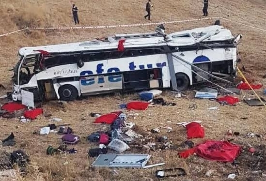 14 killed in passenger bus crash in western Turkey