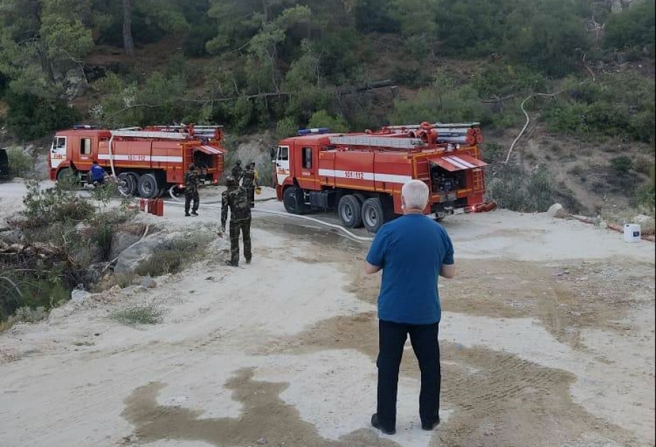 FHN-in yanğın-xilasetmə qüvvələri Türkiyədə meşə yanğınlarının söndürülməsi əməliyyatlarını davam etdirirlər VİDEO