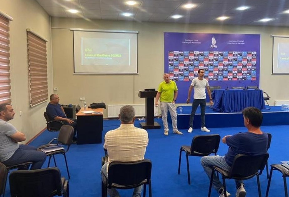 Futbol oyunlarına təyinat alan hakim-inspektorlar üçün seminar-məşğələ keçirilib
