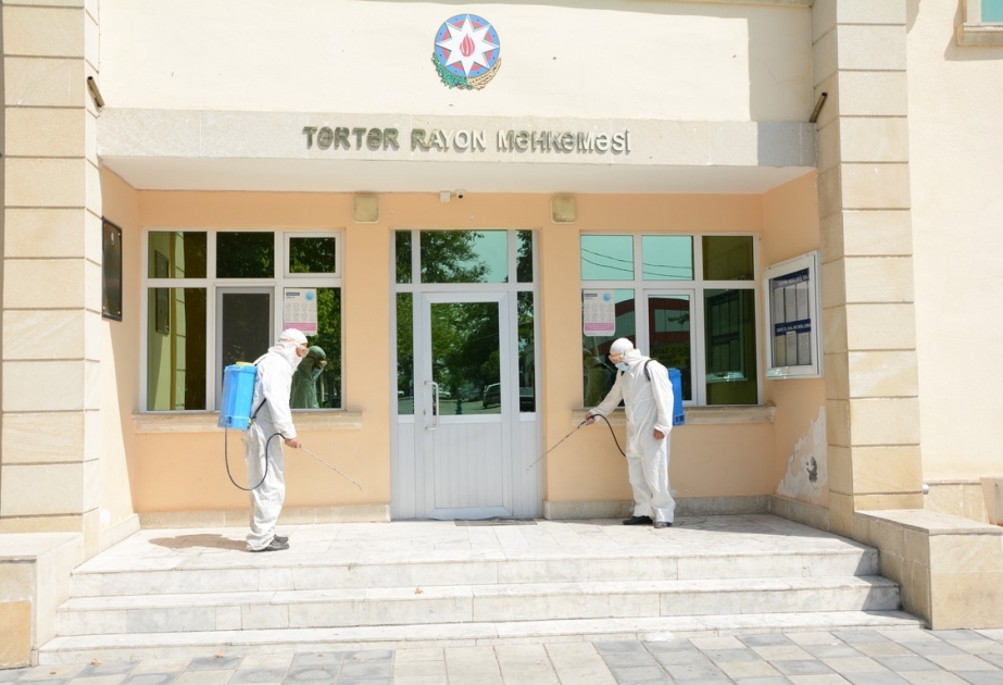 Tərtərdə koronavirus pandemiyası ilə bağlı dezinfeksiya işləri gücləndirilib