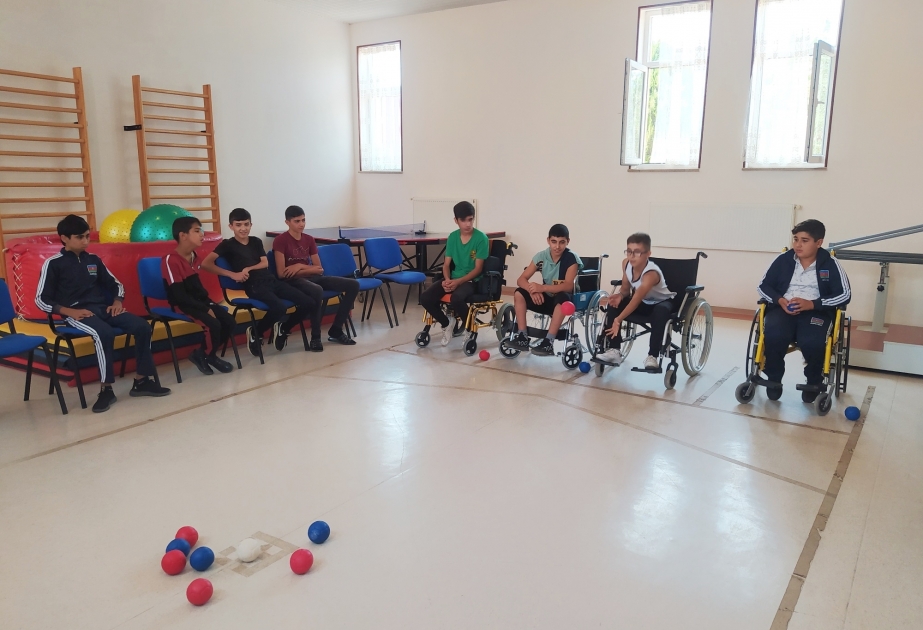 Naxçıvan Uşaq Bərpa Mərkəzində boccia üzrə yoldaşlıq görüşü keçirilib