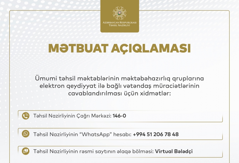 Bu gün məktəbəhazırlıq qrupları üçün məktəb seçiminə start verilir