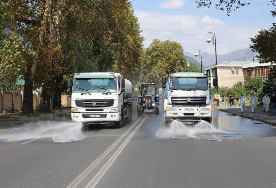 Qəbələdə koronavirus infeksiyasına qarşı dezinfeksiya tədbirləri davam etdirilir