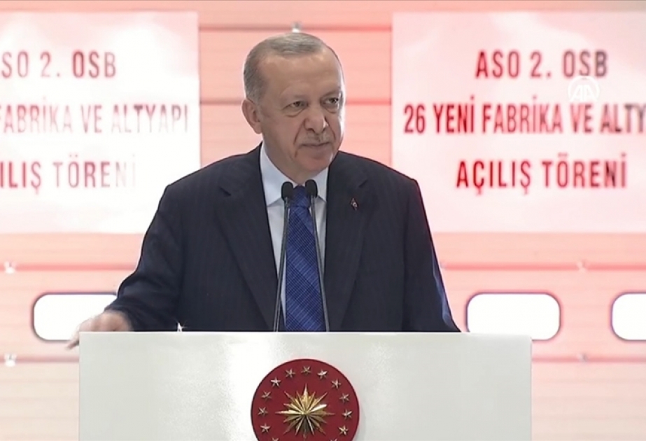 Türkiyə Prezidenti Ankarada 26 yeni fabrikin açılışında iştirak edib