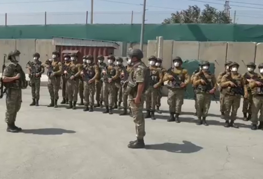 Azerbaijani peacekeepers perform assigned tasks