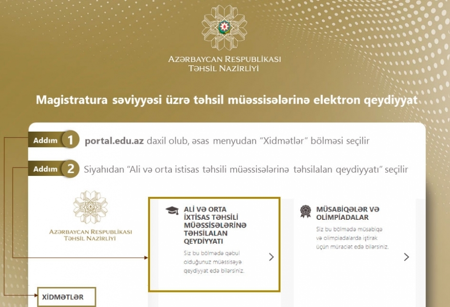 Magistratura üzrə II turda uğur qazananların elektron qeydiyyatına start verilir