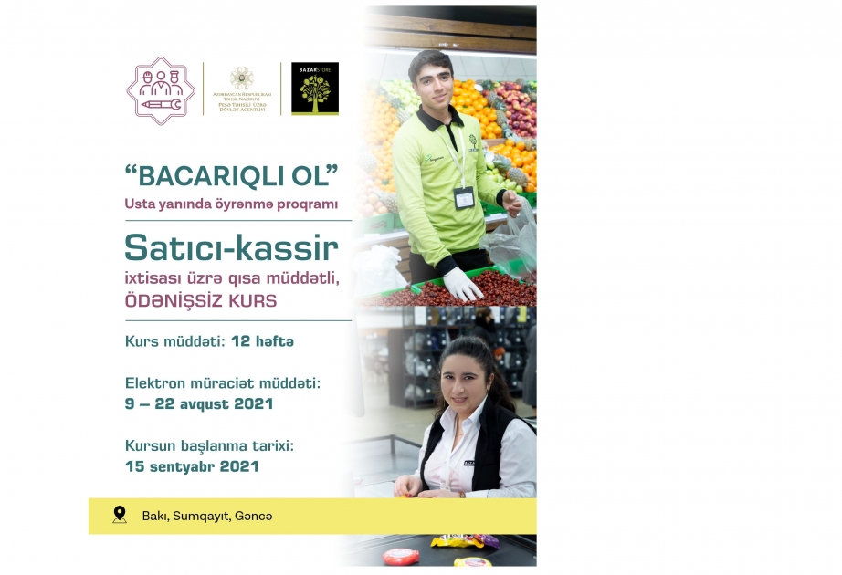 Satıcı-kassir peşə ixtisası üzrə təlimlərə qeydiyyat aparılır
