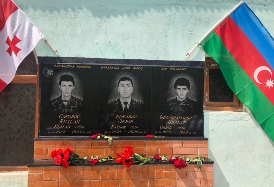 Gürcüstanın Bolnisi rayonunda Qarabağ müharibəsi şəhidlərinin xatirəsi anılıb
