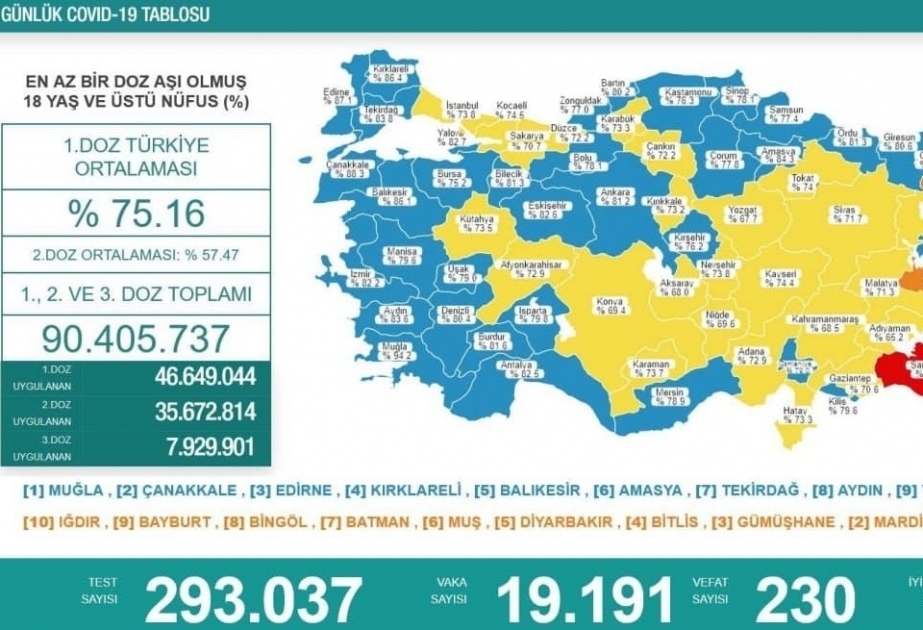 Turkey administers over 90.4M COVID-19 jabs so far