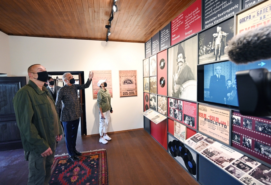 Bulbuls Hausmuseum nach Restaurierung in Schuscha wieder eröffnet  Präsident Ilham Aliyev und First Lady Mehriban Aliyeva nehmen an Eröffnung teil VIDEO