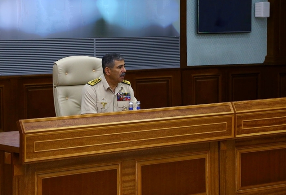 Azerbaijani defense minister holds official meeting