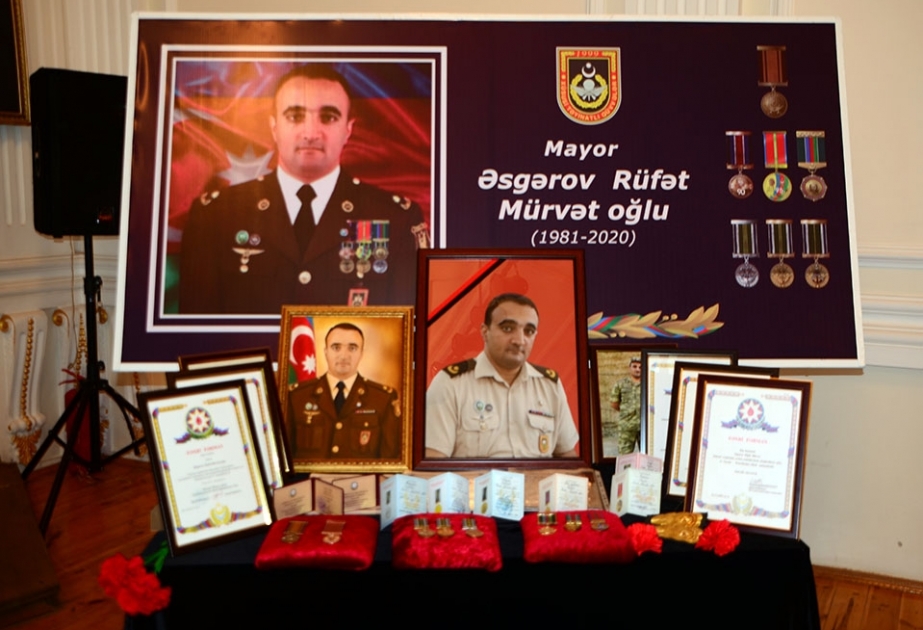 Şəhid mayor Rüfət Əsgərovun doğum günündə xatirəsi anılıb VİDEO