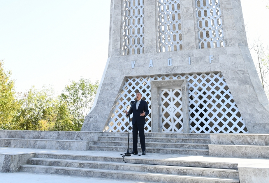 Presidente azerbaiyano: "Hoy estamos en Shusha, y a partir de ahora nos vamos a residir en Shusha para siempre"