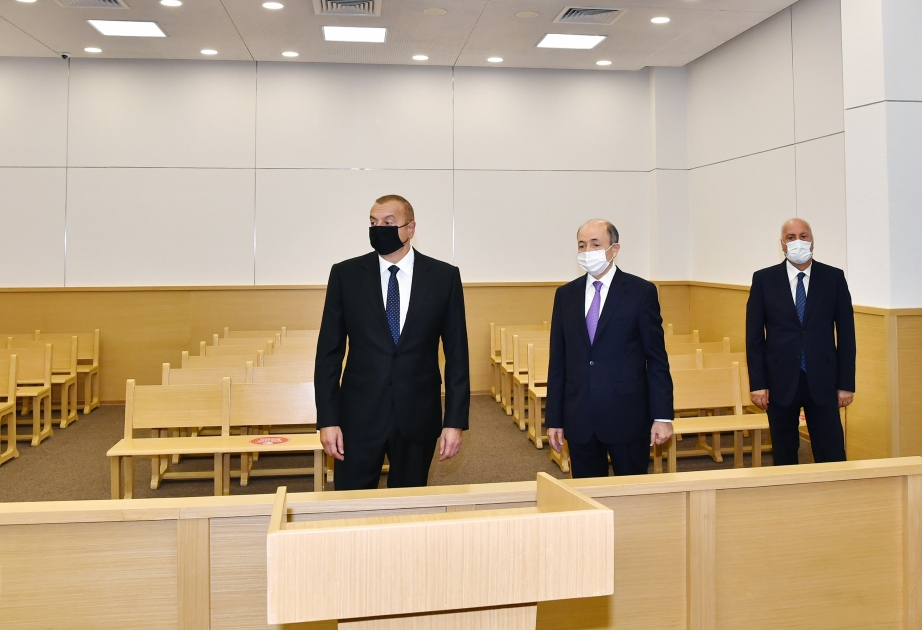 Präsident Ilham Aliyev weiht Gerichtsgebäude der Stadt Sumgayit ein VIDEO