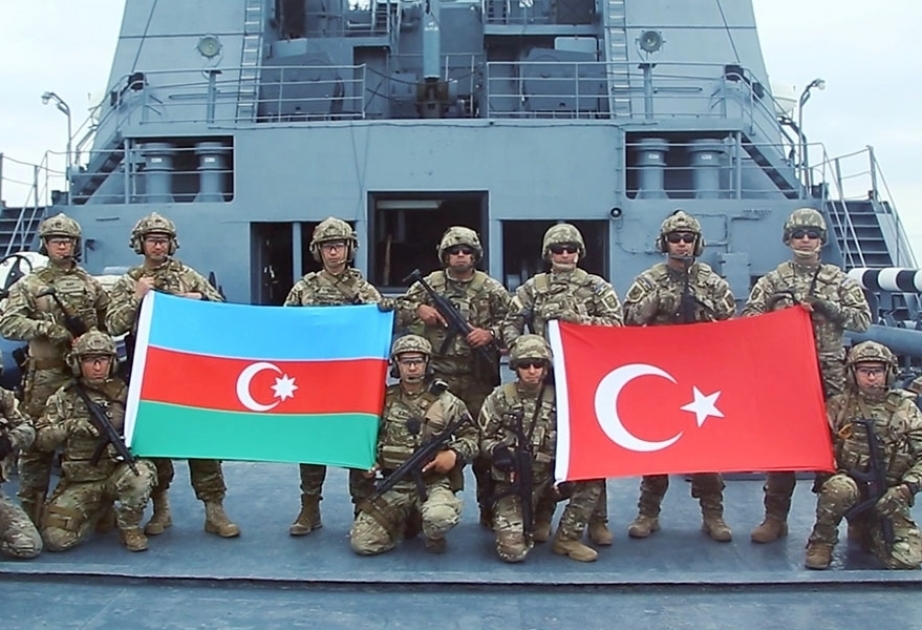 Next stage of joint training exercises of Azerbaijani and Turkish underwater offence and defense groups accomplished VIDEO