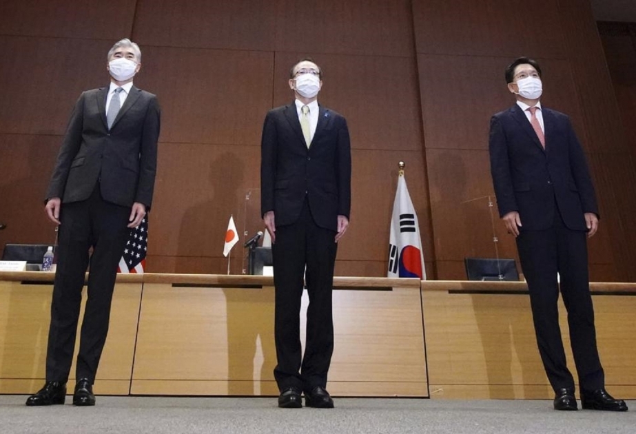 Japan, U.S., South Korea affirm efforts to denuclearize North Korea