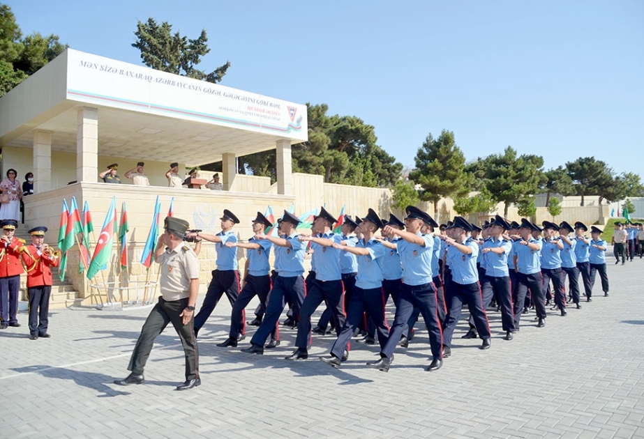 Hərbi Liseydə kursantların andiçmə mərasimi keçirilib VİDEO