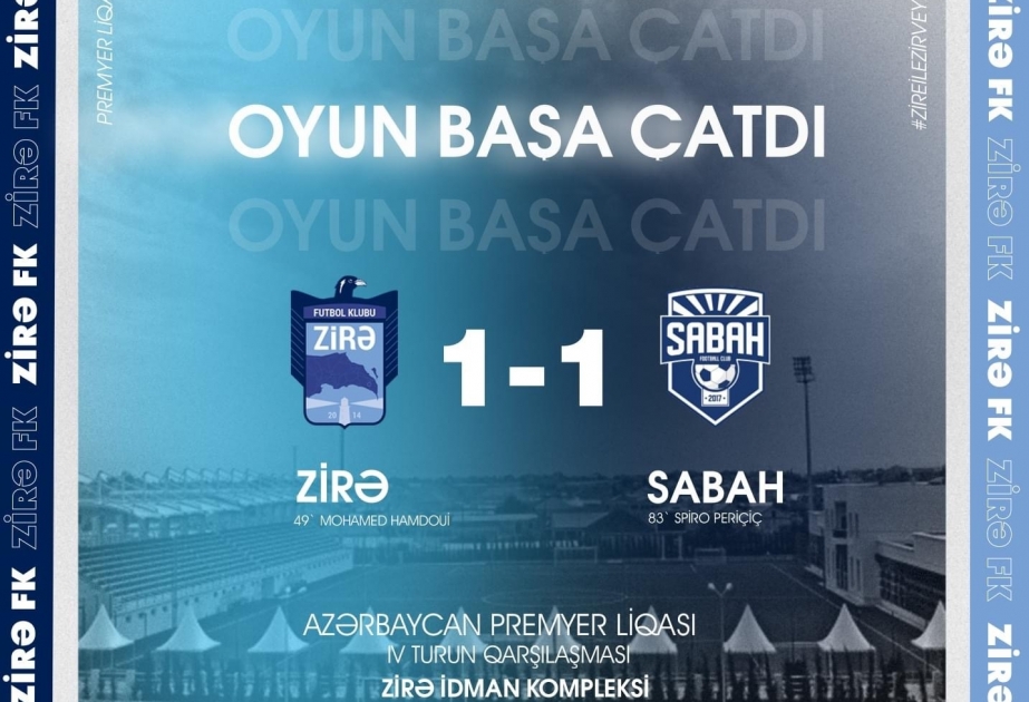 “Zirə” klubu son dəqiqələrdə qələbəni əldən verib