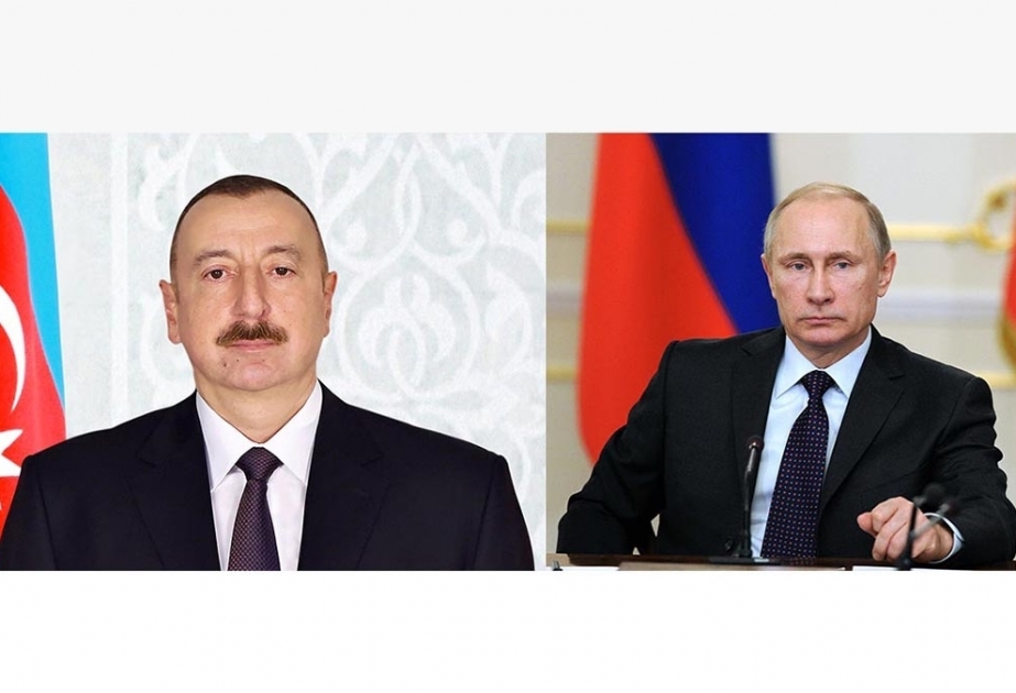 Präsident Ilham Aliyev telefoniert mit Präsident Putin
