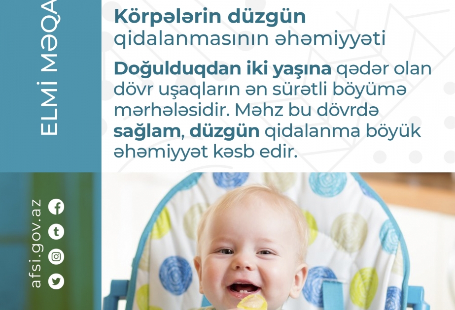 Körpələrin düzgün qidalanmasının əhəmiyyəti