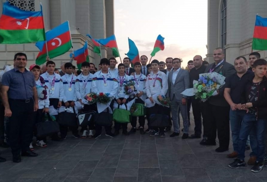 Gəncədə qalib idmançıların qarşılanma mərasimi təşkil olunub