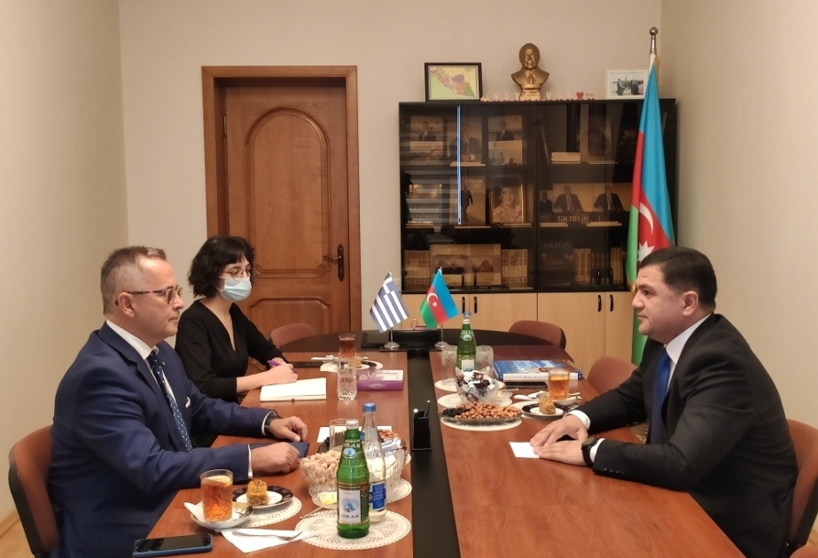 Greek ambassador visits Representative Office of Nakhchivan in Baku