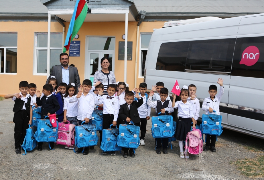® “Nar” Tərtər və Füzuli məktəbinin birincilərini məktəb ləvazimatları ilə təmin edib