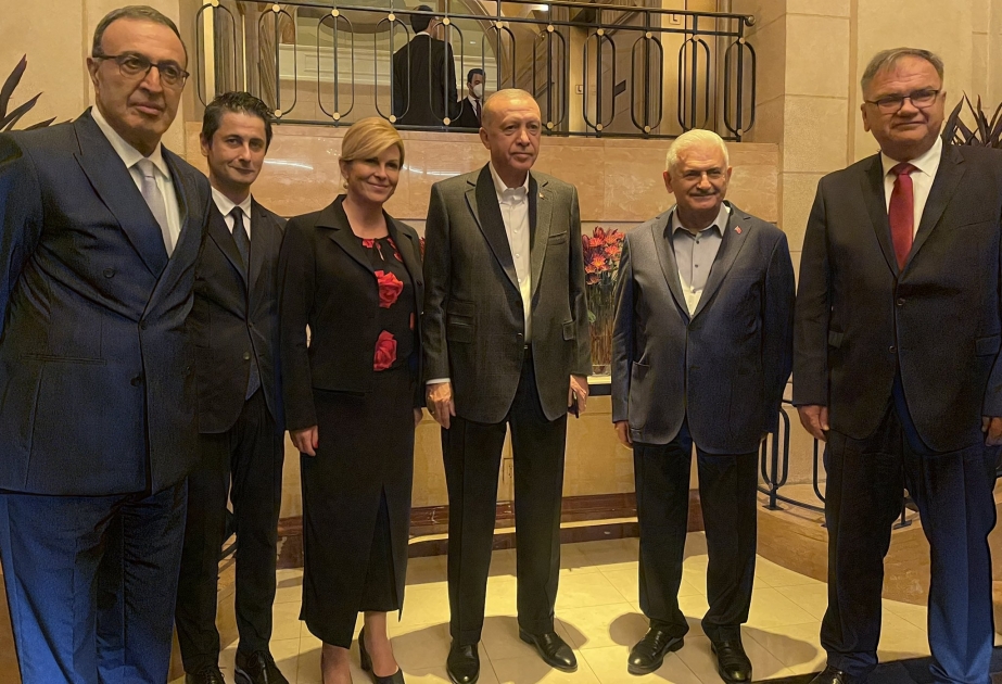 Nyu-Yorkda Nizami Gəncəvi Beynəlxalq Mərkəzinin üzvlərinin Türkiyə Prezidenti ilə görüşü olub