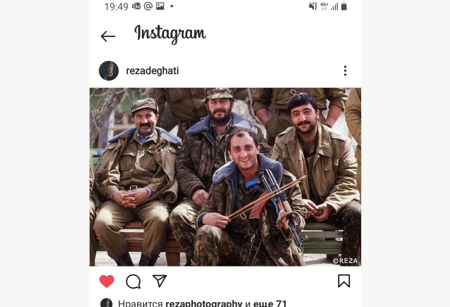 Reza Deghati compartió una foto que una vez tomó en Shusha