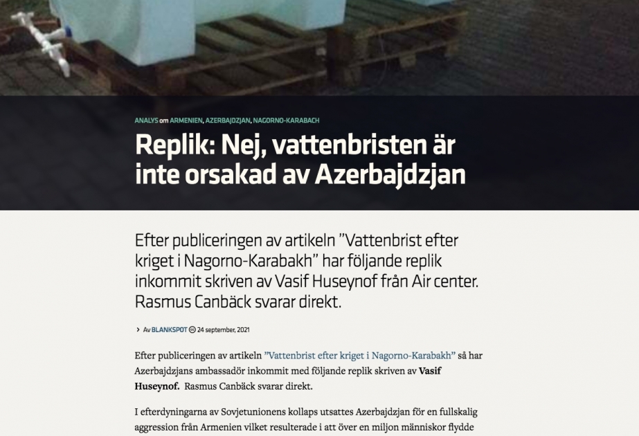 Эксперт Центра анализа международных отношений уличил шведского журналиста в распространении дезинформации