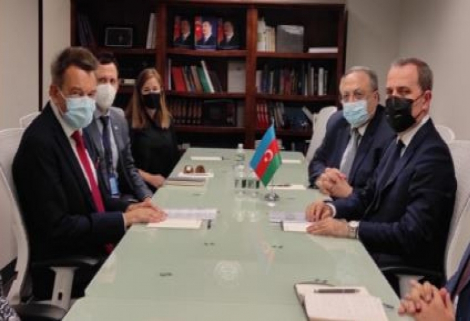 Ceyhun Bayramov Beynəlxalq Qırmızı Xaç Komitəsinin prezidenti ilə görüşüb