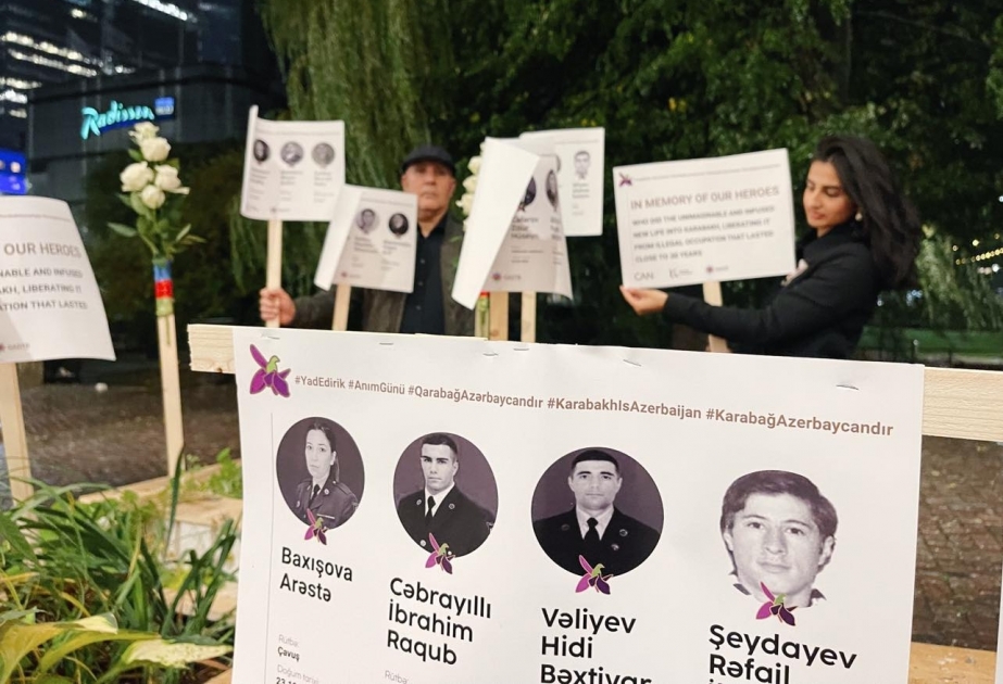 Osloda yaşayan bir qrup azərbaycanlı Vətən müharibəsi ilə bağlı məlumatlandırma aksiyası keçirib